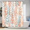 JGGXHM Soft Fabric Shower Curtain with Natural Leaf Pattern, 3D-Printed Waterproof Curtain, 90 x 190 cm (W x H) view 4