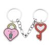 Yjcnelcr 1 Pair Heart-Shaped Acrylic Pendants, Handmade Couple Chain Pendants, Valentine's Day Lovebirds Heart Keychains view 1
