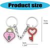Yjcnelcr 1 Pair Heart-Shaped Acrylic Pendants, Handmade Couple Chain Pendants, Valentine's Day Lovebirds Heart Keychains view 4