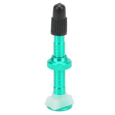 KIMISS Presta Valve Stem Extension Adapter for Mountain and Road Bikes, Lightweight Aluminum and Silicone, Universal Fit, No Air Leaks (Green)
