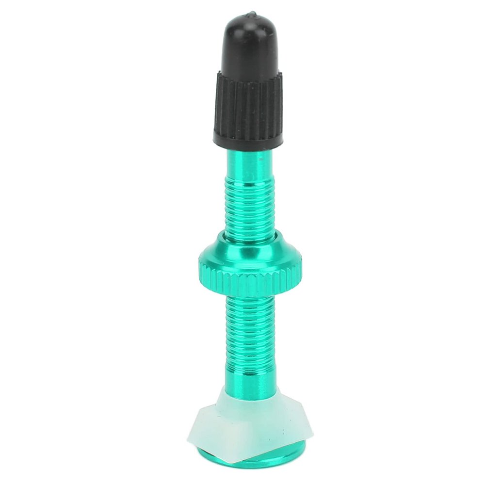 KIMISS Presta Valve Stem Extension Adapter for Mountain and Road Bikes, Lightweight Aluminum and Silicone, Universal Fit, No Air Leaks (Green)