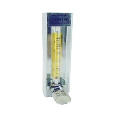 1 pc. LZB-4 Glass Rotameter Flow Meter with Control Valve for Liquids and Gases, Flow-Regulating Fitting (40–400 LPH for Gas)