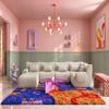 MILYsofa Modular Sectional Sofa, 5-Seater with Ottoman, Cream Beige Bouclé, Removable Cushion Covers view 2