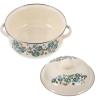 Enamel Pot with Two Handles and Flat Bottom view 1