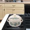 Enamel Pot with Two Handles and Flat Bottom view 4