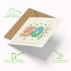 Birthday Card - Colorful 50s Design | Folded Card (15 x 15 cm) with Kraft Envelope view 3