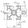 GTPBAO 3030 Aluminum Profile Extrusion, 30 x 30 mm, Square Tube Frame, 8.2 mm T-Slot, Linear Rail for DIY CNC 3D Printer Workbenches (400 mm / 15.75 in) view 2