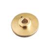 ELILANEY 1-Piece Brass Cylindrical Gear, Module 0.5, 60-Tooth Spur Gear, M3 Screw, 15 mm Step, 5 mm Hole view 1