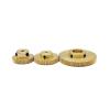 ELILANEY 1-Piece Brass Cylindrical Gear, Module 0.5, 60-Tooth Spur Gear, M3 Screw, 15 mm Step, 5 mm Hole view 4