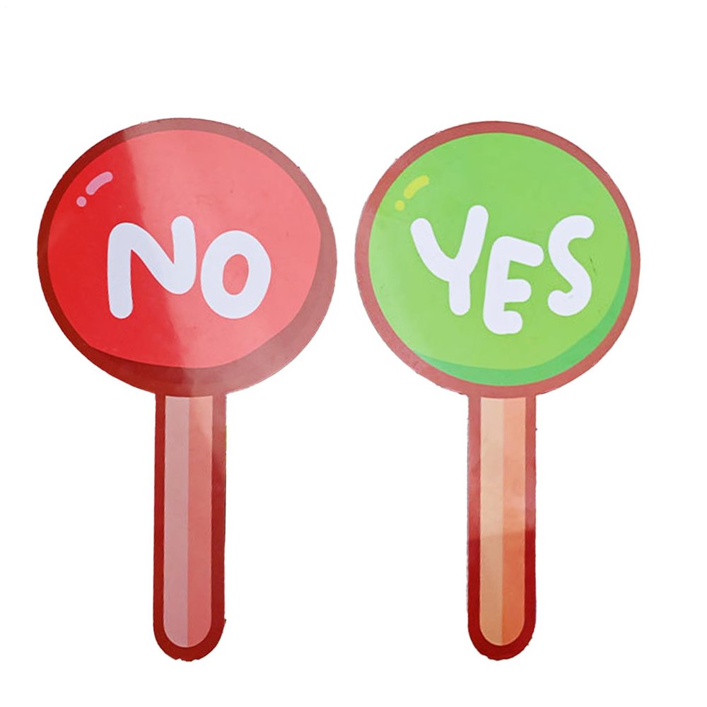 Classroom Paddles, PVC, 25 x 15 cm | Yes/No Paddles