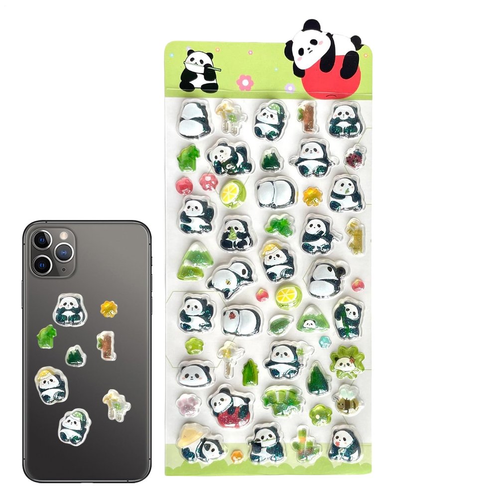 Bubble Animal Stickers - Panda & Penguin