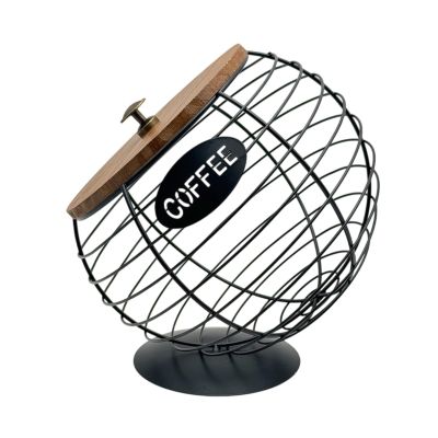 Covered Coffee Pod Organizer Canister