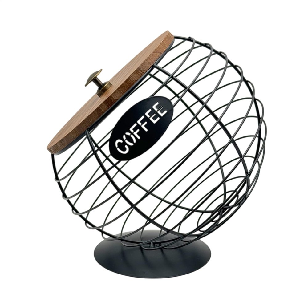 Covered Coffee Pod Organizer Canister