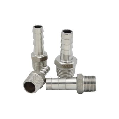 MDBJTCYZN 1-Pc. 304 Stainless Steel 19 mm Hose Barb to 1/2" BSP Male Fitting