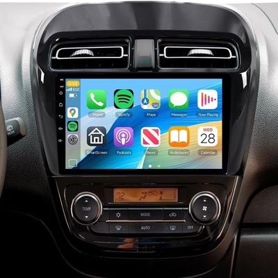9-Inch Android 14 Car Stereo with GPS, CarPlay, Android Auto, Wi-Fi, Bluetooth, FM/RDS and SWC for Mitsubishi Mirage 2012–2019