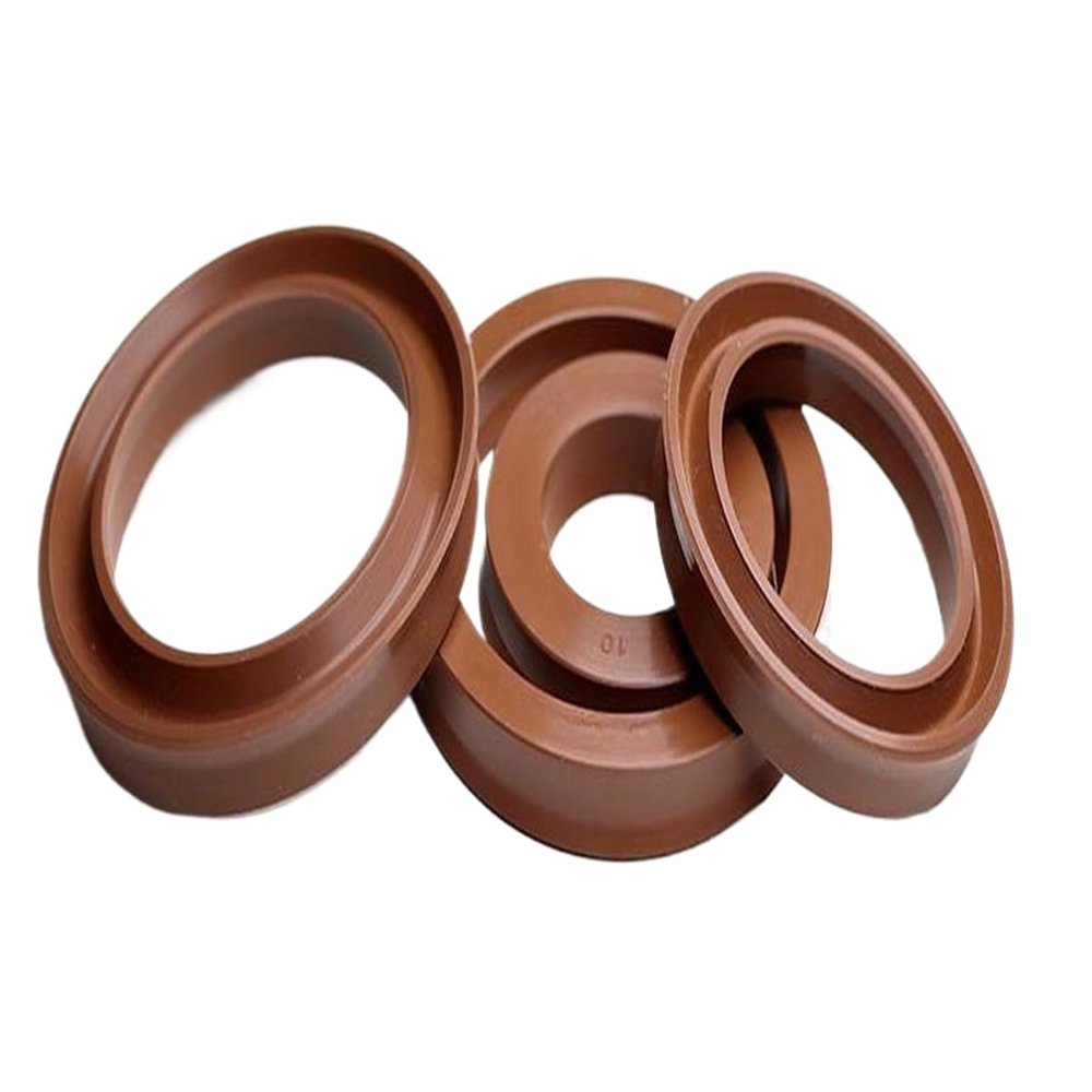 5 Fluororubber Oil Seals, 48 x 58 x 8 mm, Brown