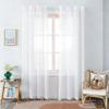 YUANZHI Sheer Voile Curtain 170 x 205 cm with Grommets, White view 1