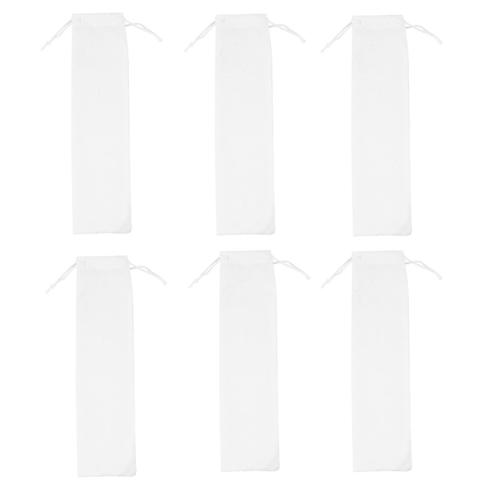 NOLITOY 6-Pack Camping Cutlery Bags, Cotton and Linen, Thick and Practical Storage Bags for Camping and Hiking