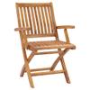 Bucmath Folding Teak Garden Chairs, Set of 2 view 2