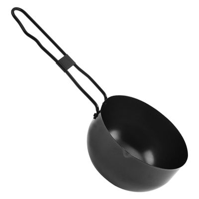 Healvian Small Black Iron Pot for Outdoor Picnics, Portable, Deep