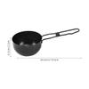 Healvian Small Black Iron Pot for Outdoor Picnics, Portable, Deep view 2