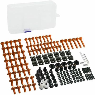 DSYSRX 177-Piece Motorcycle Fairing Screw Set for Kawasaki ZX-12, ZX-14, Z1000, Z900, Z800, Z750, and Z650, Steel