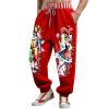 Cexiakong Men's Jogger Pants with Clown Pattern, Y2K Hippie Style view 1
