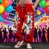 Cexiakong Men's Jogger Pants with Clown Pattern, Y2K Hippie Style view 2