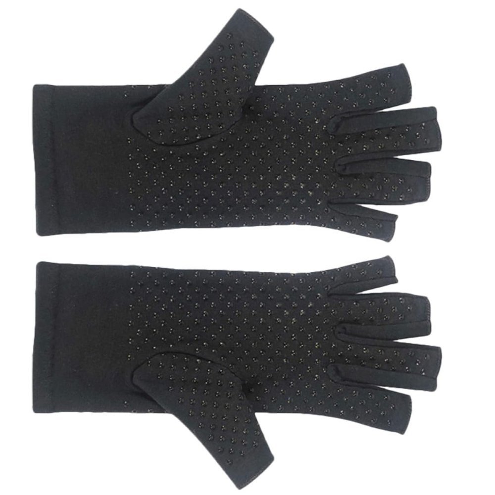 KOMBIUDA Half-Finger Sports Gloves, Breathable Non-Slip, Black