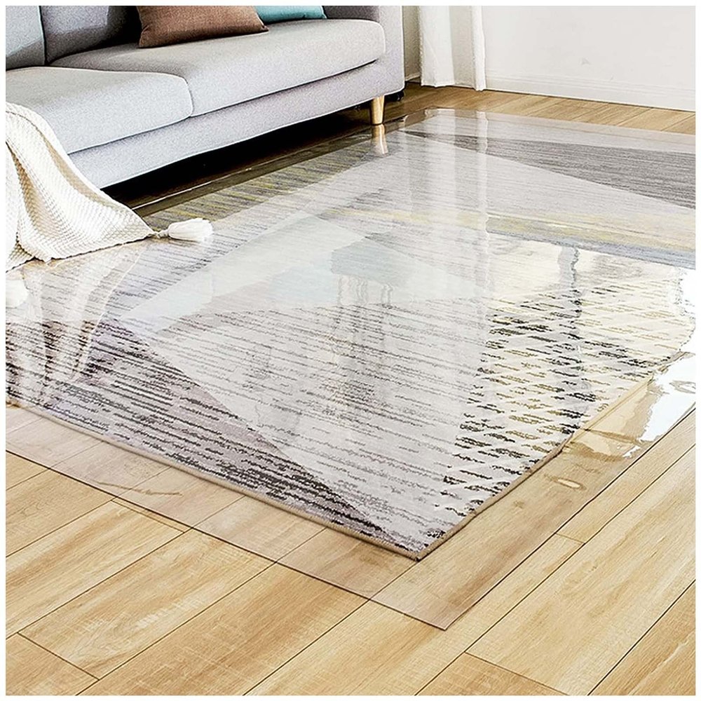 Transparent Chair Mat for Low- and Medium-Pile Carpets, 60 x 90/100 x 120 cm, Durable Floor Protector for Desks and Chairs, Non-Slip, 50 x 100 cm