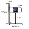 Automatically Closing Double Gate – One-Way Metal Door for Warehouse and Store Entrances (60 x 97 cm, Right-Handed) view 2