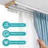 Ceiling Curtain Track, Double-Row, Quiet, White, 250 cm/8.2 ft view 2