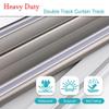 Ceiling Curtain Track, Double-Row, Quiet, White, 250 cm/8.2 ft view 3