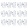 Small Self-Adhesive Transparent Plastic Wall Hooks, Extra-Strong, No Drilling, 10-Pack view 1