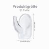 Small Self-Adhesive Transparent Plastic Wall Hooks, Extra-Strong, No Drilling, 10-Pack view 2