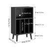 GEK208130 Freestanding Low Wooden CD Display Cabinet, Walnut view 2