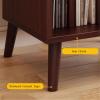 GEK208130 Freestanding Low Wooden CD Display Cabinet, Walnut view 4