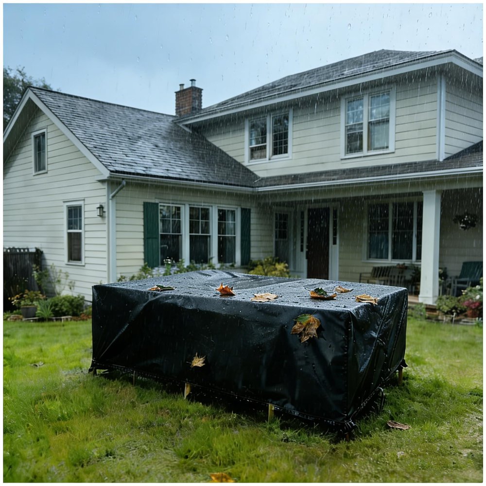 Waterproof Outdoor Furniture Cover, Black, 190 x 145 x 85 cm, 420D Oxford Fabric