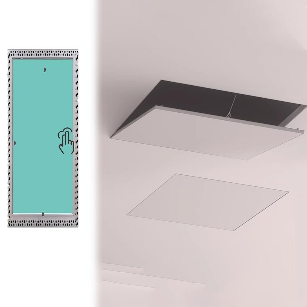 Minglez Drywall Access Panel, Flush-Mount, Push-to-Open, 250 x 350 mm