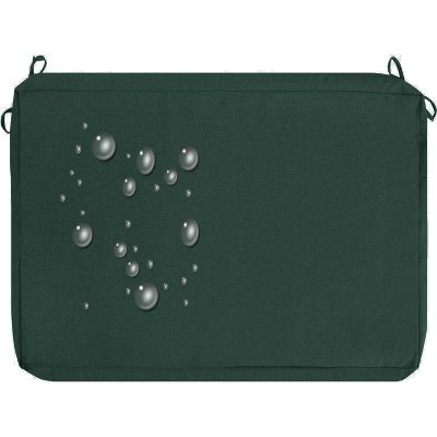Custom Replacement Bench Cushion Cover, 8 cm Thick, Zippered Linen, Non-Slip, Dark Green, 160 x 60 x 8 cm