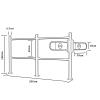 Automatic Metal Swing Gate, One-Way Safety Gate, Black, 110 x 100 cm view 2