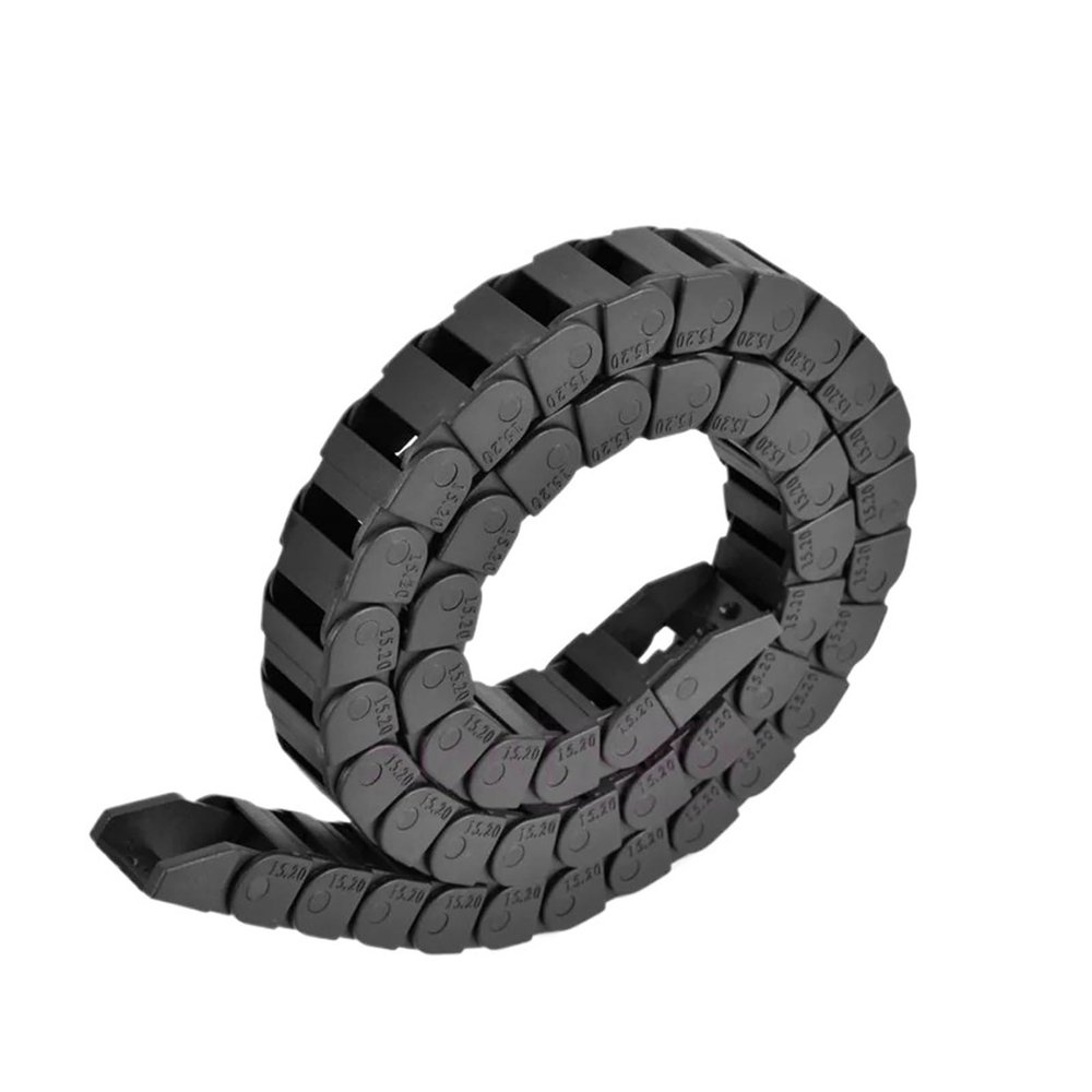 Plastic Cable Drag Chain with End Connectors, Bridge Transfer Cable, Chain Milling Machine, 1 m Drag Cable (15 x 20)