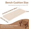 moismk Bench Cushion, 5 cm Thick, Washable & Non-Slip, Corduroy, Gray, 100 x 50 cm view 3