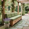 3 cm Thick Removable Bench Cushion, Dark Blue, 140 x 30 x 3 cm view 2