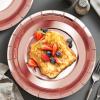 Nkaiso 50-Piece Rose Gold Disposable Paper Plate Set view 2