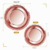 Nkaiso 50-Piece Rose Gold Disposable Paper Plate Set view 3