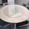 Round Transparent Tempered-Glass Lazy Susan Serving Plate, 100 cm (80 cm/31 in) view 1