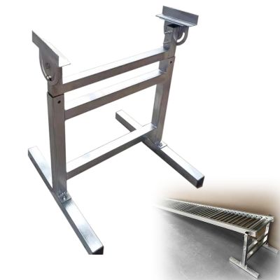HTDRE Height-Adjustable Stainless Steel Stand, Support Bracket for Unloading Conveyor Roller Systems