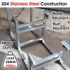 HTDRE Height-Adjustable Stainless Steel Stand, Support Bracket for Unloading Conveyor Roller Systems view 3