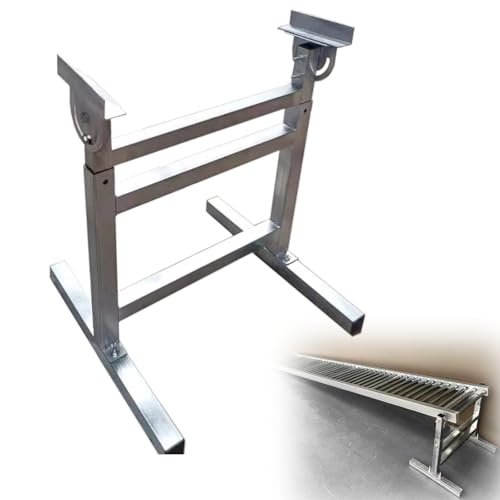 HTDRE Adjustable Stand for Roller Conveyors, Stainless Steel Bracket, Easy Installation